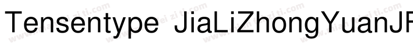 Tensentype JiaLiZhongYuanJF Regular字体转换